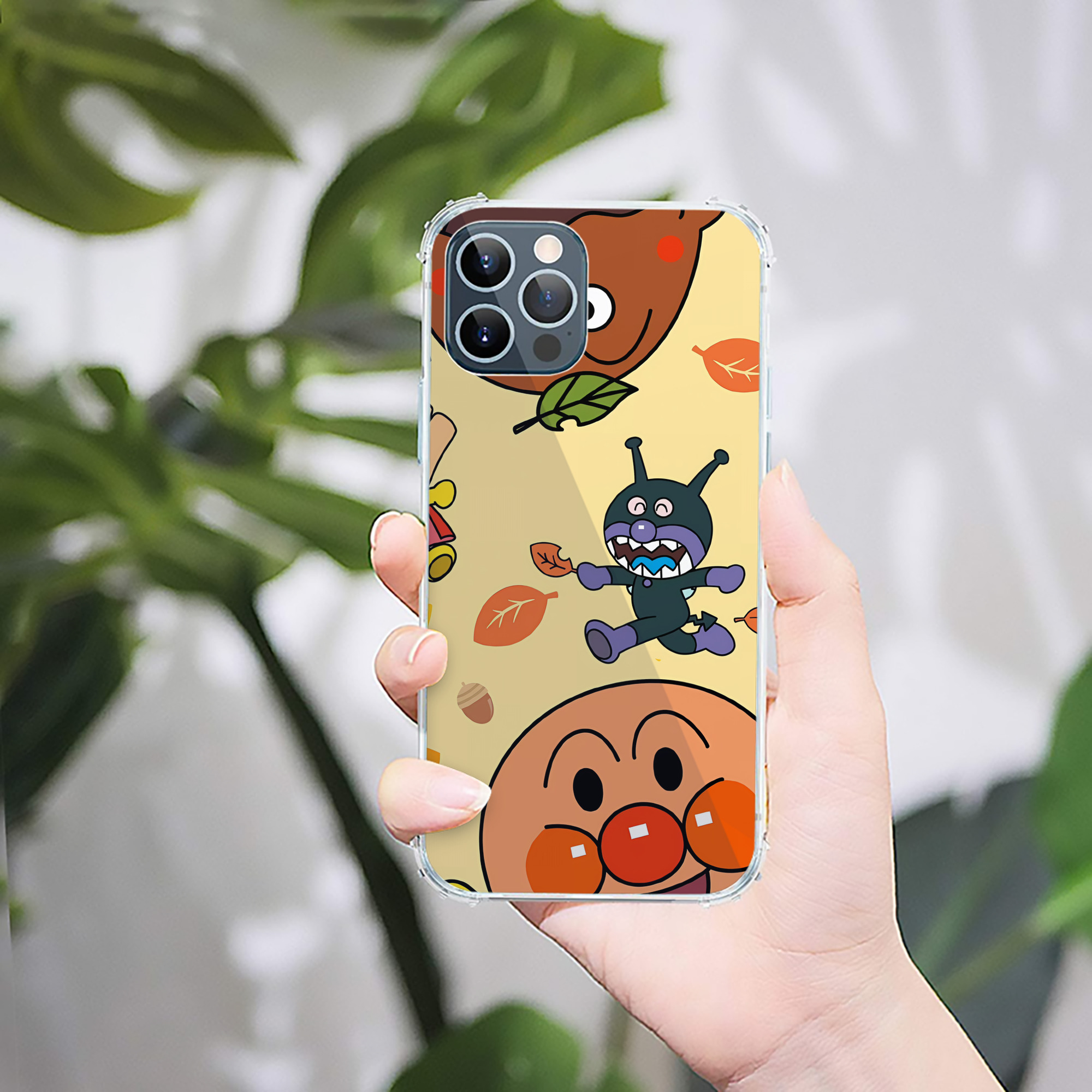 （画像用） アンパンマン Anpanman 【iPhone 12シリーズ対応】透明スマホケース（クリアソフトケース）